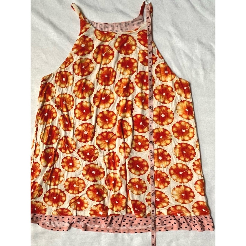 Anthropologie Porridge Orange Slice High Neck Layered Swing Tank Womens Medium - Picture 10 of 10
